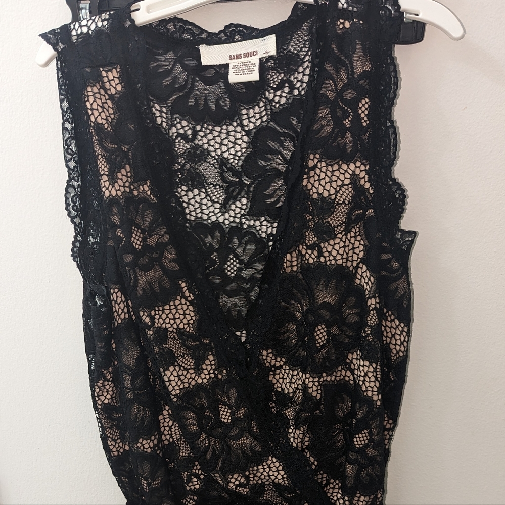 Black sheer bodysuit